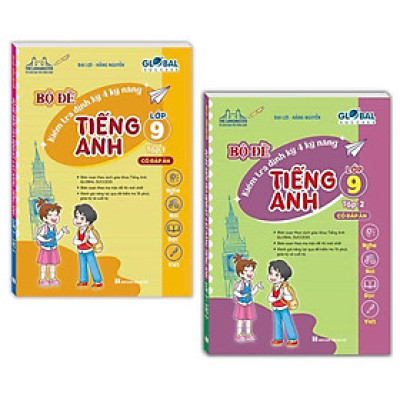 Sách - Global Success - Bộ Đề Kiểm Tra Định Kỳ 4 Kỹ Năng Tiếng Anh Lớp 9 - Có Đáp Án - Combo 2 Cuốn - Minh Thắng