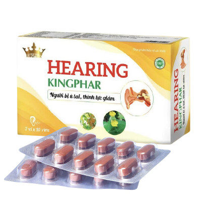Viên uống Hearing Kingphar , hộp 30v, tăng cường thính giác, giảm ù tai