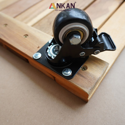 Đế Lót Chậu Cây Có Bánh Xe CỠ LỚN Vuông 50cm, Làm Giá Đỡ Kệ Hoa Cây Cảnh, Màu Vàng Nắng, Chịu Tải 150Kg