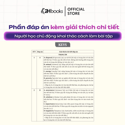 Sách Combo 30 Chủ đề từ vựng Tiếng Anh, 4000 từ vựng, 2000 câu hỏi trắc nghiệm, tiếng anh cô Trang Anh, 2HBooks