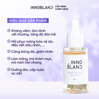Tinh Chất Căng Bóng Da, Dưỡng Ẩm, Dưỡng Trắng, Giảm Thâm & Ngừa Lão Hóa| Innoblanc – Cica Ampoule 30ml