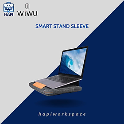 Túi chống sốc hàng chính hãng WiWU Smart Stand Sleeve Wi-SSS 15.4 inch tích hợp giá đỡ tản nhiệt gấp gọn - siêu tiện lợi