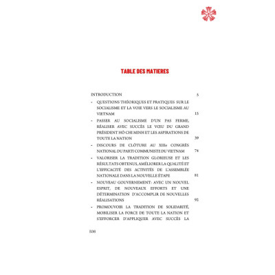 Question Theoriques Et Pratiques Sur Le Socialisme Et La Voie Vers Le Socialisme Au Vietnam