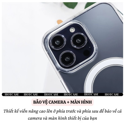 ốp lưng chống sốc sạc từ tính nam châm trong suốt cho iPhone 17 Pro Max / 17 Air / iP 17 Pro / 17 hiệu HOTCASE Magnetic N52 - Chống sốc 2m, túi khí ẩn 4 góc, chống va đập, độ trong full HD - Hàng nhập khẩu