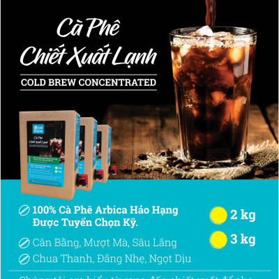 Cà phê chiết xuất lạnh New Brew, Cold Brew, pha sẵn NewBrew BOLD, hộp 2 Kg
