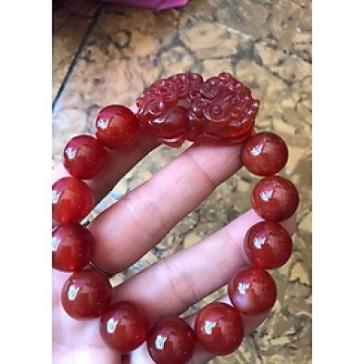  VÒNG MÃ NÃO ĐỎ TỲ HƯU HÚT TÀI 14ly NAM Mệnh HOẢ THỔ 