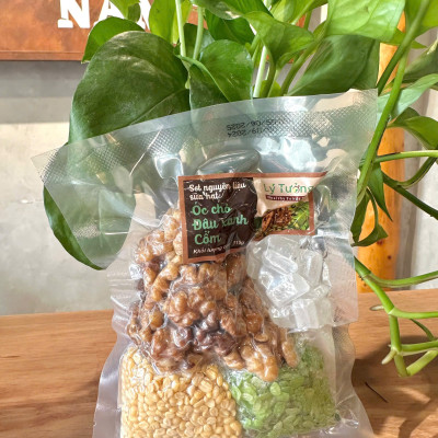 Set nguyên liệu sữa hạt: Óc chó - Đậu xanh - Cốm 115g
