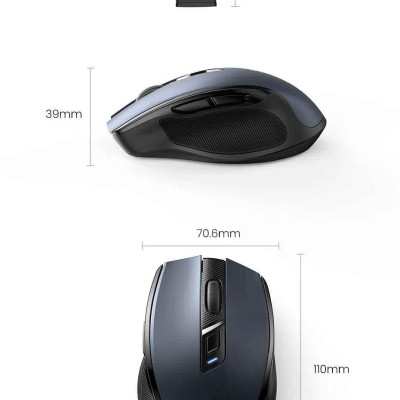 Ugreen UG90855MU006TK 4000dpi 2.4Ghz Bluetooth Chuột không dây + Bluetooth Ergonomic Mouse không kèm pin AA - HÀNG CHÍNH HÃNG