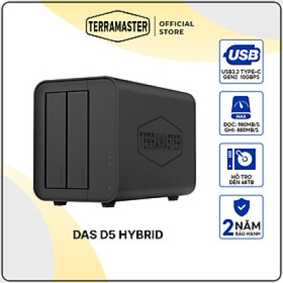 Thiết bị lưu trữ DAS TerraMaster D5 Hybrid Hàng chính hãng