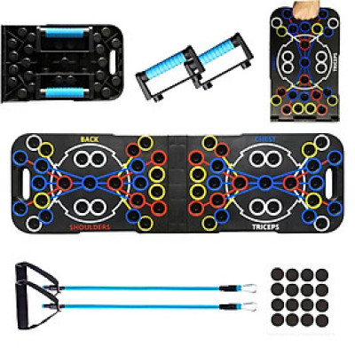 Dụng cụ hít đất RH006 tập thể thao tại nhà kèm bàng chỉ dẫn theo màu sắc tập trung các nhóm cơ chính - Kèm d