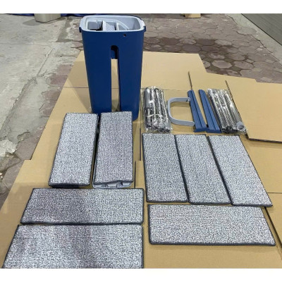 Bộ Cây Lau Nhà tự vắt (1 Thùng + 2 Cây Lau + 8 Bông Lau), Chổi Lau Nhà Tự Vắt Thông Minh Đầu Xoay 360 Độ tiện lợi - HÀNG CHÍNH HÃNG MINIIN