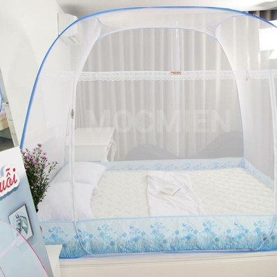 Màn Chụp , Mùng Chụp Cao Cấp Mộc Miên Đỉnh Rộng - Kích Thước 1,6mx2m Trắng Viền Xanh ( Hà Nội )