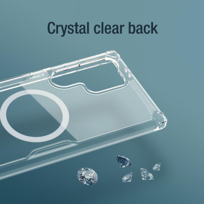 ỐP LƯNG cho Samsung Galaxy S25 ULTRA / S24 Ultra NILLKIN NATURE TPU PRO hỗ trợ sạc không dây - Lưng kính trong PC + Viền nhựa dẻo TPU - Hàng chính hãng