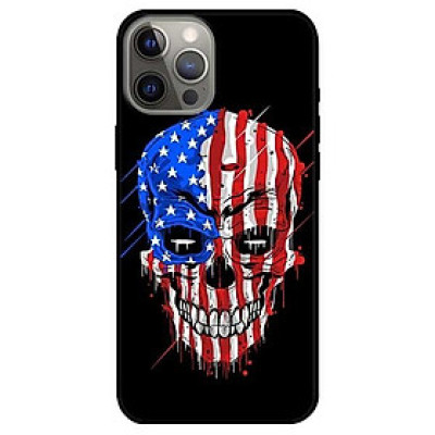 Ốp lưng dành cho Iphone 12 Mini - 12 / 12 Pro - 12 Pro Max mẫu Đầu Lâu Lá Cờ