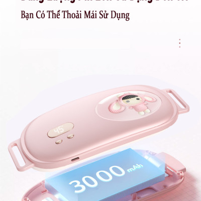 Đai Massage Bụng Kinh Teement, Máy Massage Bụng Kinh, Đai Chườm Nóng Giảm Đau Bụng Kinh, Rung Làm Ấm Giảm Đau 3 Chế Độ - Hàng Chính Hãng