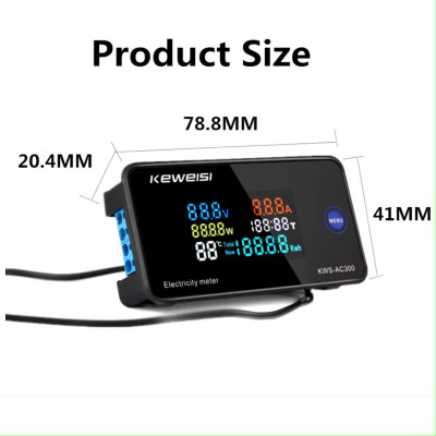 Thiết Bị Công Tơ Điện Tử 6 Trong 1 - Đo Công Suất, Cường Độ, Điện Áp AC Chính Xác