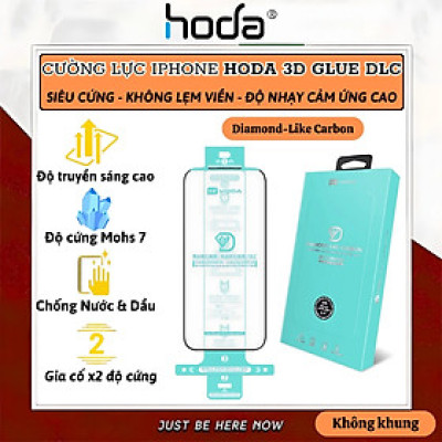 Kính cường lực màn hình cao cấp cho iPhone 16 Pro Max/ iP 16 Pro hiệu HODA 3D Full Glue DLC siêu cứng Mohs cấp 7 Diamond Like Carbon - Nano Chống Bẩn, Trong Suốt Crystal Clear, Tăng Cường Gấp Đôi, Bảo Vệ Loa, Độ Truyền Sáng 80% - Hàng nhập khẩu
