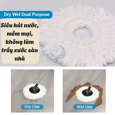 Cây Lau Nhà Xoay 360 Độ Đa Năng- Cây Lau Nhà Tự Vắt Tiện Lợi- Cây Lau Nhà Đầu Tròn- Cây Lau Nhà Gắn Khớp Xoay Siêu Linh Hoạt- Cây Lau Nhà Xoay Tay Đẩy Cao Cấp- Cây Lau Nhà Gắn Bông Lau Siêu Mịn - Cây Lau Nhà Đa Hướng