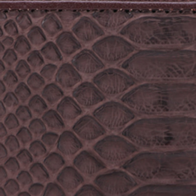 Ví nữ da trăn Huy Hoàng 1 khóa Vip màu nâu HT3327