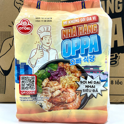 Tên sản phẩm Lốc 14 gói mì không gói gia vị nhà hàng OPPA Otoki (75gx14)