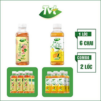 [Combo 12 chai 450ml] TVT trà Đào trà tắc mật ong tinh chất trà xanh, trà đen, chống oxy hóa, thanh nhiệt giải phóng độc tố cơ thể