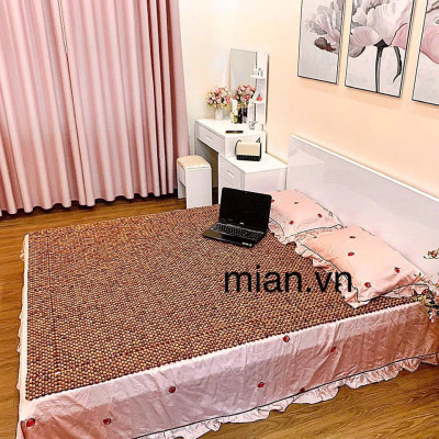 Chiếu Hạt Gỗ Hương Cao Cấp - Kích Thước 2,2mx2m hạt 1.6cm ( video , hình thật )