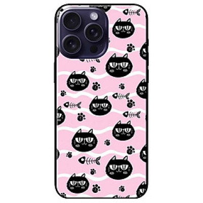 Ốp lưng dành cho Iphone 15 - Iphone 15 Plus - Iphone 15 Pro - Iphone 15 Pro Max - Mèo Đen Và Xương Cá - Hàng Chính Hãng