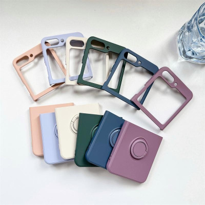 Ốp Lưng Silicon Cho Samsung Galaxy Z Flip 6 / Z Flip 5 Kèm Iring - BUM STORE GALAXY CASE