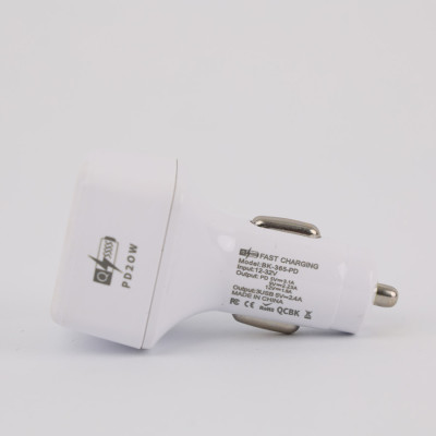 Tẩu Sạc 3 Cổng USB 2.4A 10W Và 1 Cổng Type C PD20W CIND - Hàng Nhập Khẩu