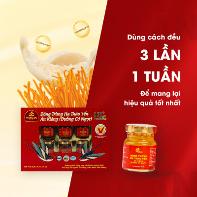 Đông Trùng Hạ Thảo Yến Ăn Kiêng Thiên Ân - Hộp 6 Hũ