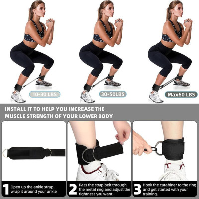 Dây đeo mắt cá chân Vòng đeo mắt cá chân ANKLE STRAPS cho phòng tập thể dục rèn luyện sức mạnh hỗ trợ thể thao