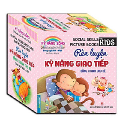 Sách - Hộp Rèn Luyện Kỹ Năng Giao Tiếp Bằng Tranh Cho Bé - Song Ngữ Anh Việt - Minh Thắng