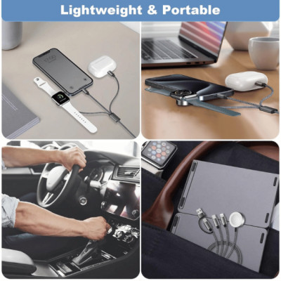 Cáp Sạc Nhanh Wi WU Legend 3in2 100W Wi-C050 - Hàng chính hãng