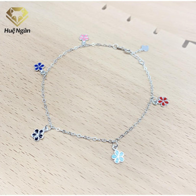 Lắc chân bạc Ý 925 Huệ Ngân - Hoa đại JL001