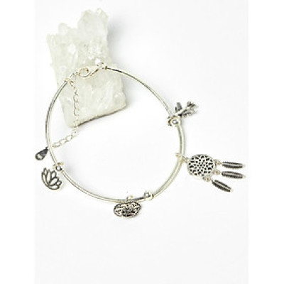 Lắc bạc charm hoa sen - Ngọc Quý Gemstones