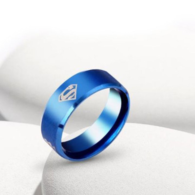 Nhẫn titan nam - Nhẫn nam inox đánh dấu siêu nhân nhiều màu thời trang thép không gỉ trangsucpt