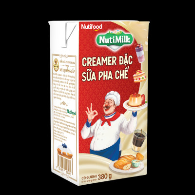 Thùng 24  Hộp 380g Creamer đặc Sữa pha chế có đường Nuti TH.SDH380AZ - Thương Hiệu NUTIFOOD - AZAGO
