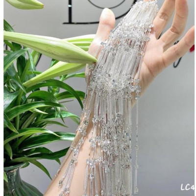 Lắc tay bạc 999 hoa mai phay lấp lánh long lanh Dế Bạc - LT2008