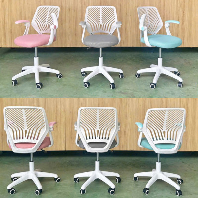 Ghế xoay học sinh giá rẻ CE1037-2M Nội thất Capta Lưng nhựa nệm vải hồng xám xanh tay gấp gọn chân nhựa xoay nâng hạ chiều cao hcm