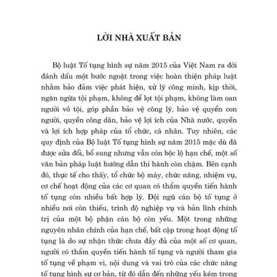 Các chức năng tố tụng hình sự cơ bản trong nhà nước pháp quyền xã hội chủ nghĩa Việt Nam (Sách chuyên khảo)