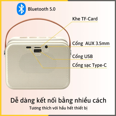 Bộ Loa Mic Karaoke Mini Bluetooth KSM01 – HÀNG CHÍNH HÃNG 