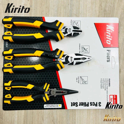 Bộ kềm công nghiệp cao cấp thương hiệu Kirito nhật hỗ trợ 30% lực cắt, có ép cos, màu sắc Vàng Đen