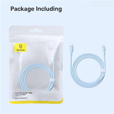 Cáp sạc nhanh Baseus Pudding Series Fast Charging Data Cable Type C to IP 20W - Hàng chính hãng