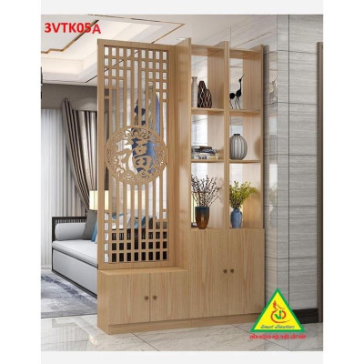 Vách ngăn phòng khách nhà bếp, Tủ kệ vách ngăn phòng 3VTK05A - Nội thất lắp ráp Viễn Đông ADV
