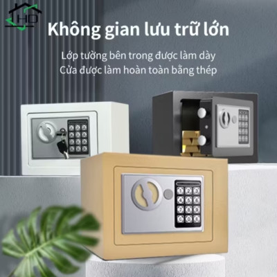 1 CÁI KÉT SẮT ĐIỆN TỬ MINI CÓ KHE BỎ TIỀN MẬT KHẨU CAO AN TOÀN CHO MỌI NHÀ 