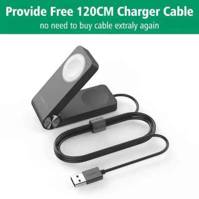 Ugreen UG30703CD156TK Màu Đen Gấp sạc từ tính cho đồng hồ thông minh Apple - HÀNG CHÍNH HÃNG