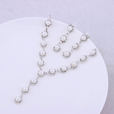Bộ trang sức cô dâu chuỗi ngọc trai