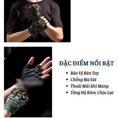 Bao  tay hở ngón thể thao cho nam và nữ , họa tiết rằn ri , lớp cao su ở mu bàn tay  bảo vệ đôi tay của bạn , chống trượt rất hợp đi xe , thể thao , dã ngoại , đi phượt