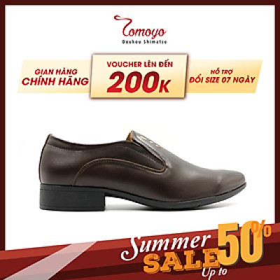 Giày Da Nam Bit Loafer Tomoyo TMN06402