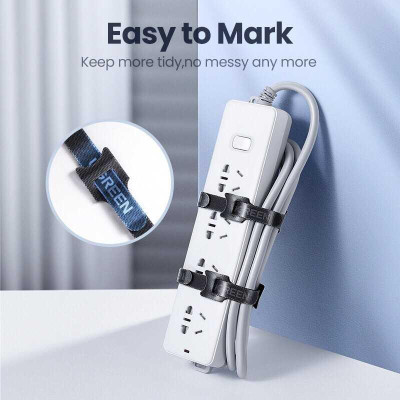 Ugreen UG86419LP401TK 5 sợi 18cm màu đen Dây dán Velcro tiện dụng chất liệu plastic 1 túi có 5 chiếc 20245P5 - HÀNG CHÍNH HÃNG